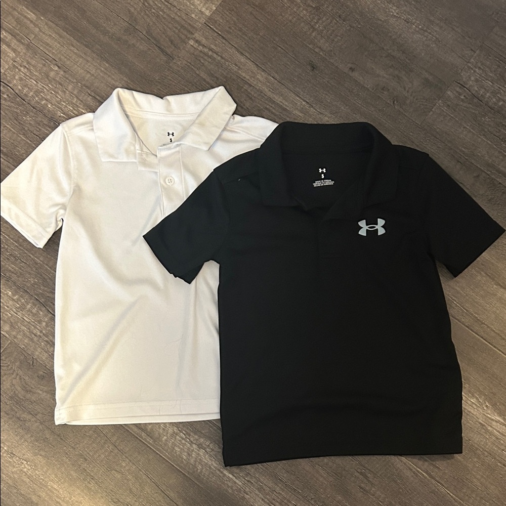 Under Armour Kids Polo Shirts - Black and White Set